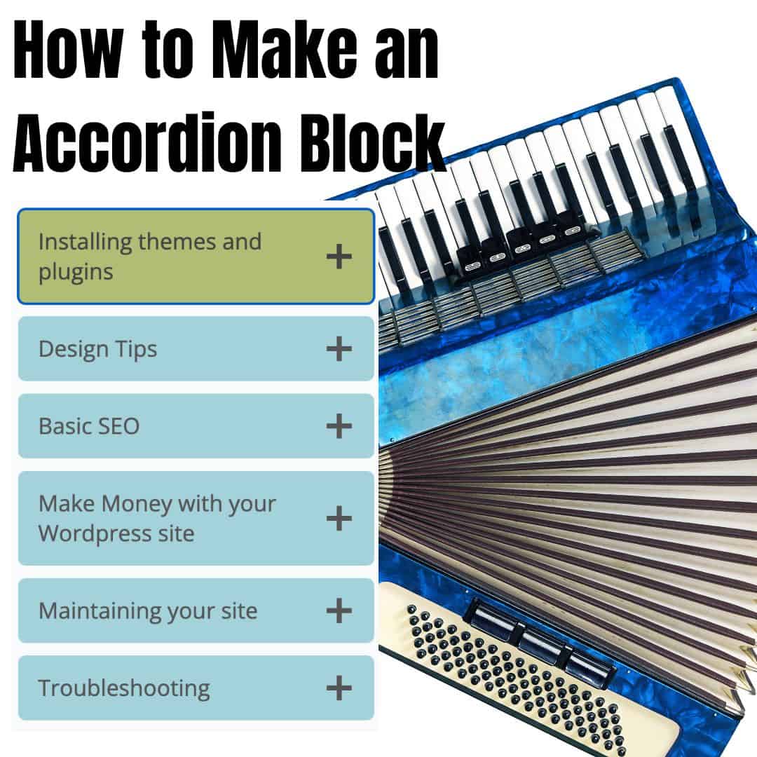 How to Add an Accordion Block to a Sidebar Widget