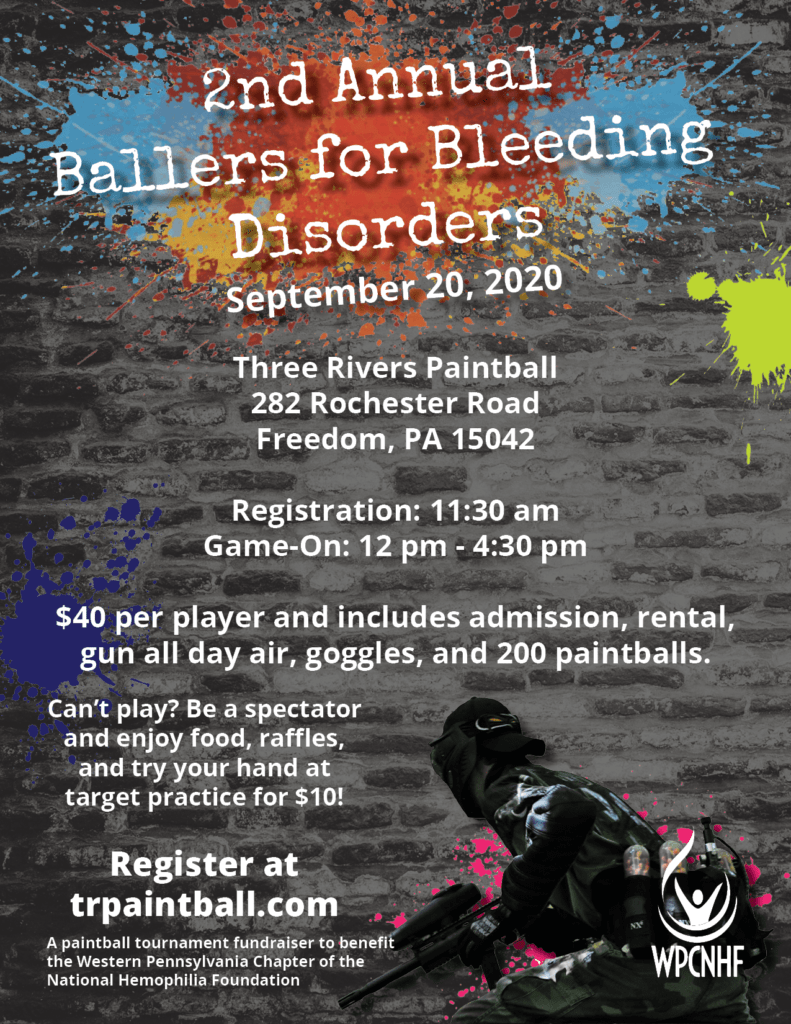 Paintball Tournament this Weekend! Western PA Bleeding Disorder