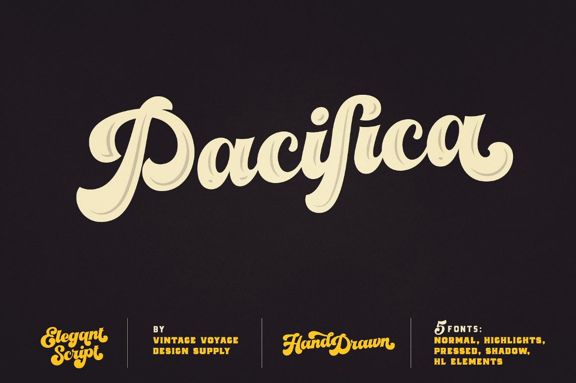 Pacifica Elegant Handwritten Bold Font
