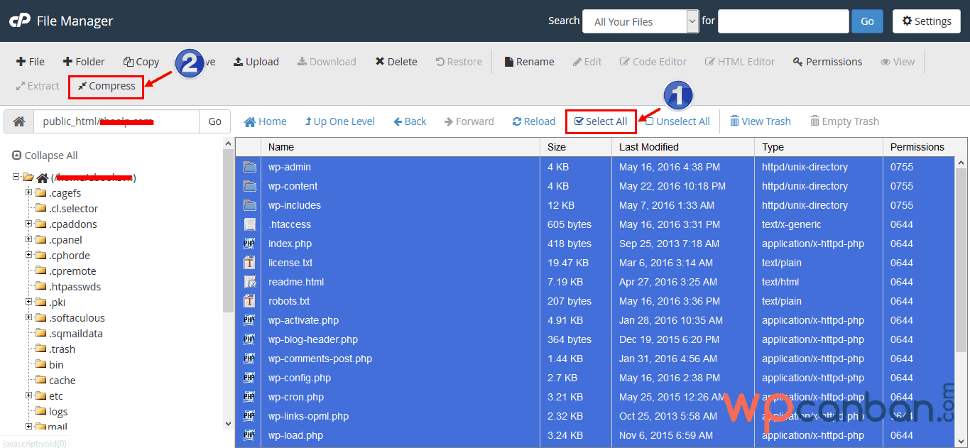 Hướng dẫn backup WordPress không cần dùng plugin