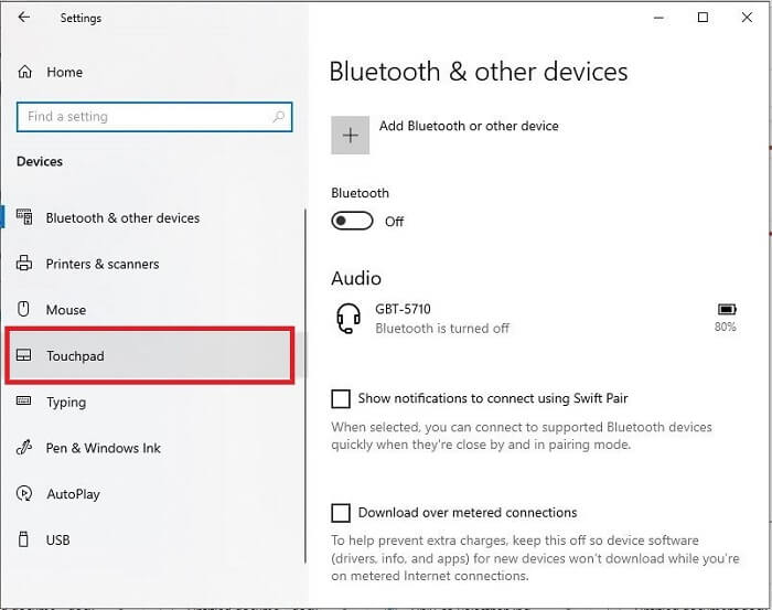 Fix Touchpad Scroll Not Working on Windows 10