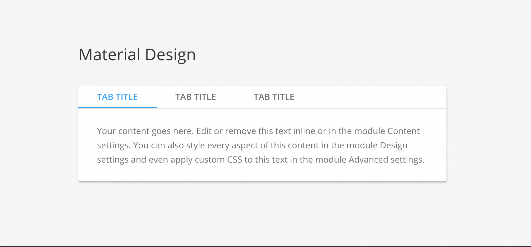 Material Design Tabs WP Creator's Club