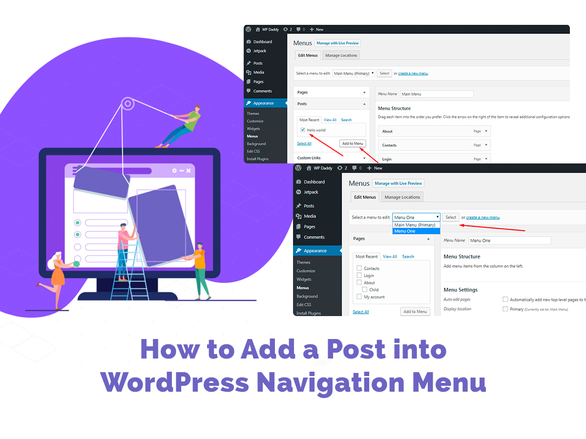 How to Add a Post into WordPress Navigation Menu WP Daddy