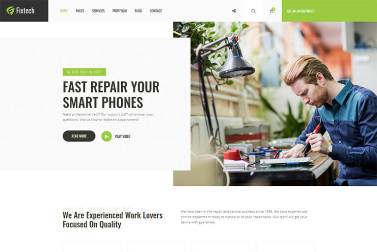 25+ Phone and Computer Repair WordPress Themes WP Daddy