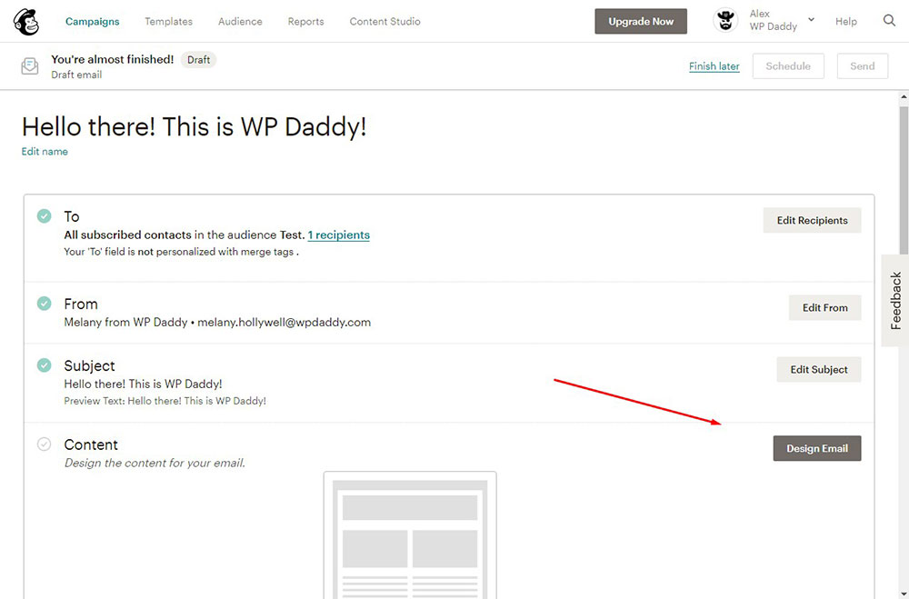 Create a Postcard in Designmodo and Upload It to MailChimp WP Daddy