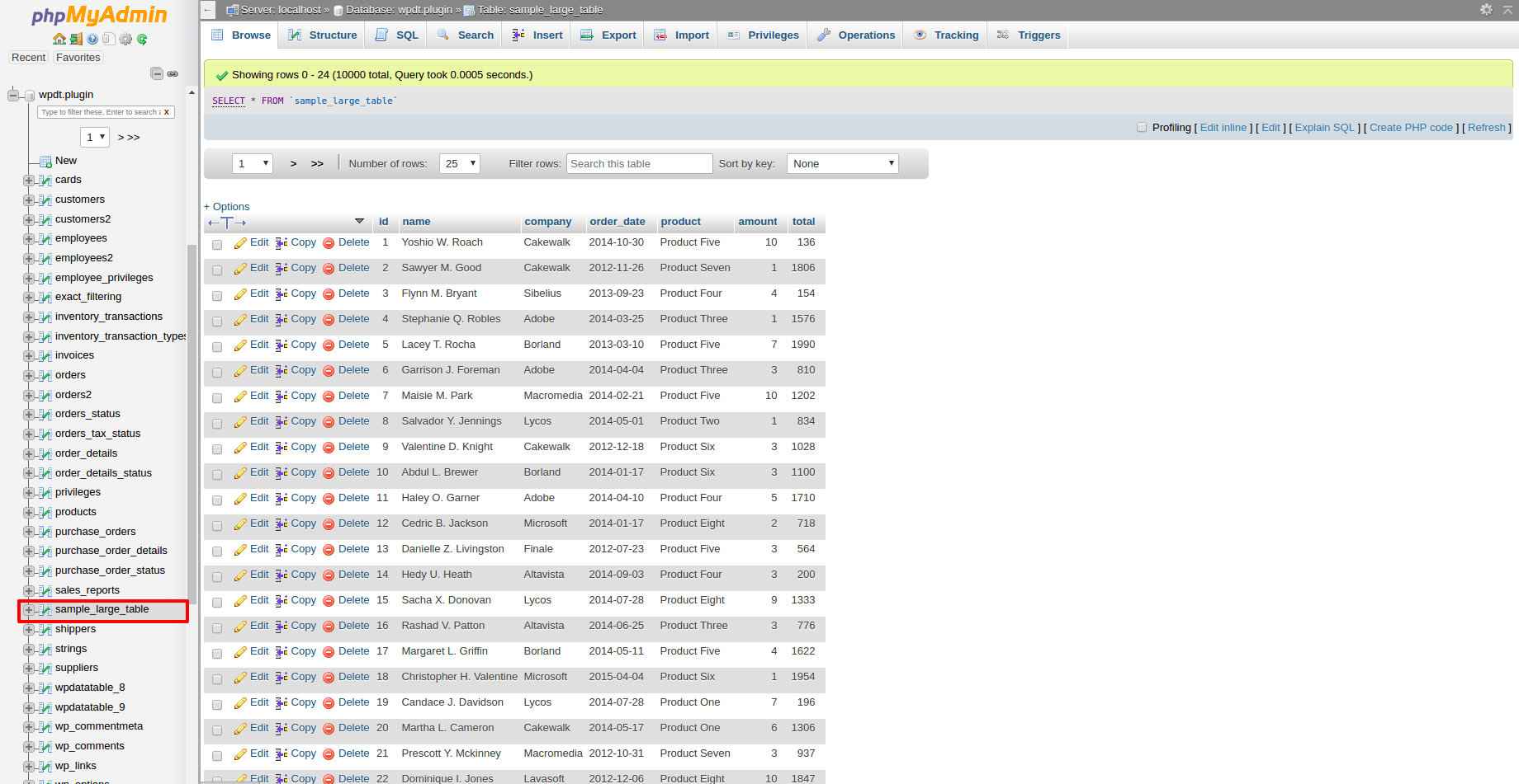 Creating MySQLbased tables with serverside processing wpDataTables