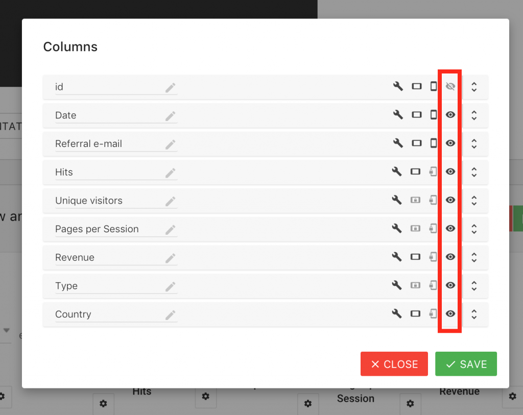 Javascript Hide Table Column Decoration Examples