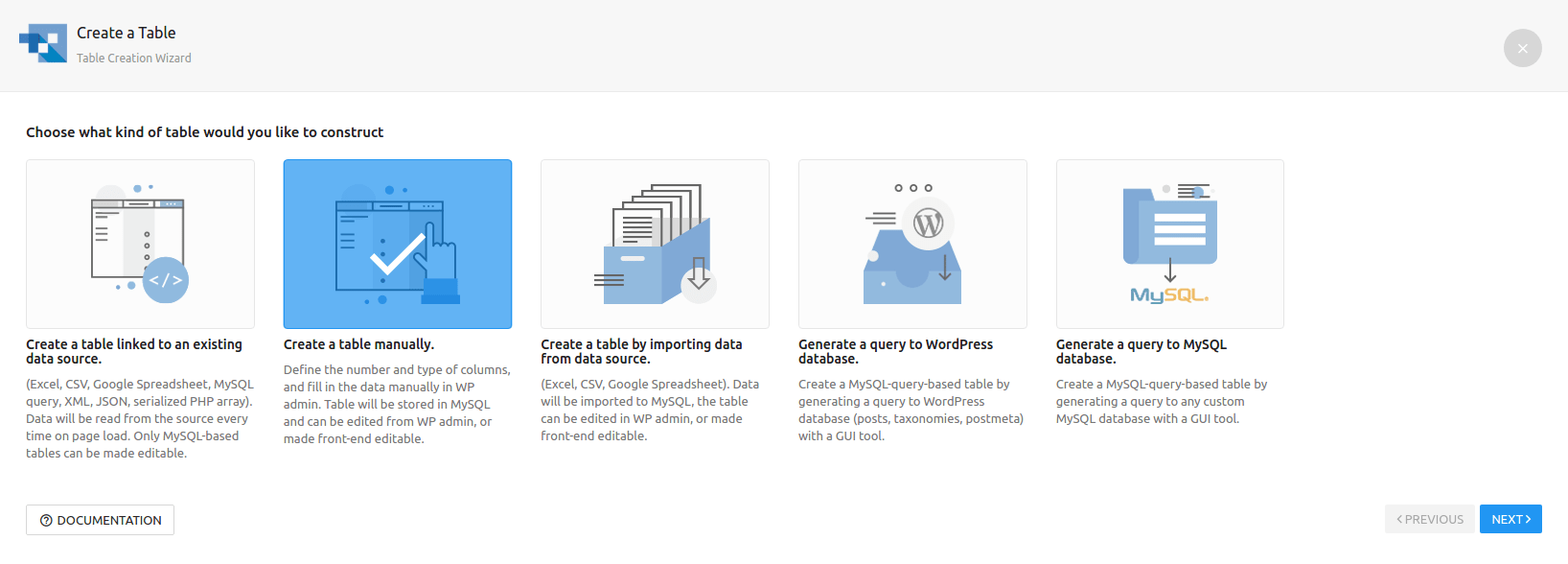 Creating Editable Tables in WordPress where users can see and edit only