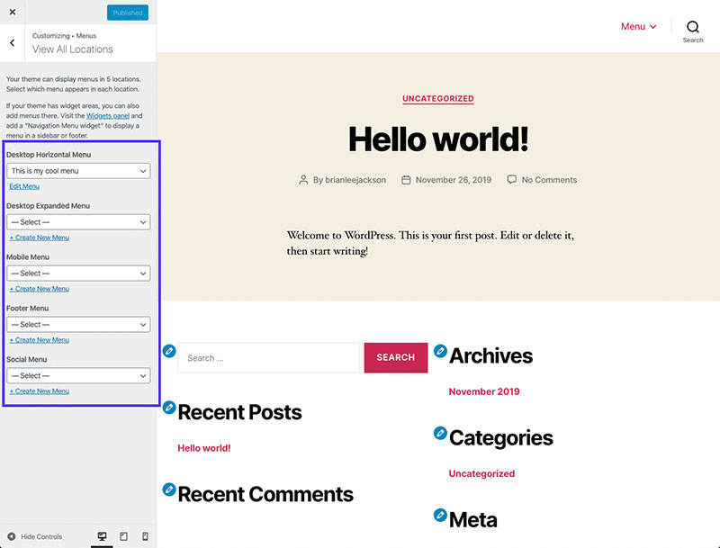 How to add a dropdown menu in WordPress