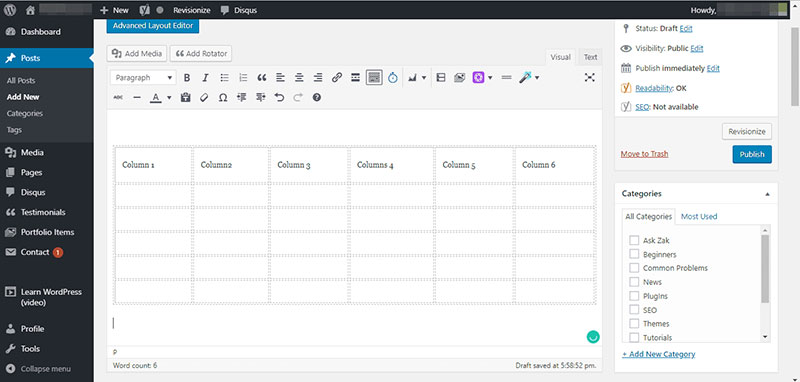 How to Create a Table in WordPress Without a Plugin