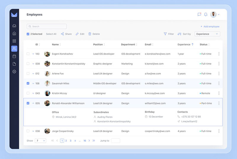 Data Table UI Design Examples To Use As Inspiration
