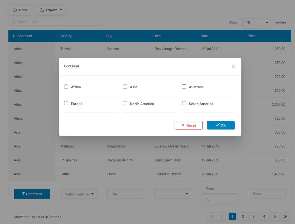 Advanced filtering wpDataTables Tables and Charts WordPress Plugin