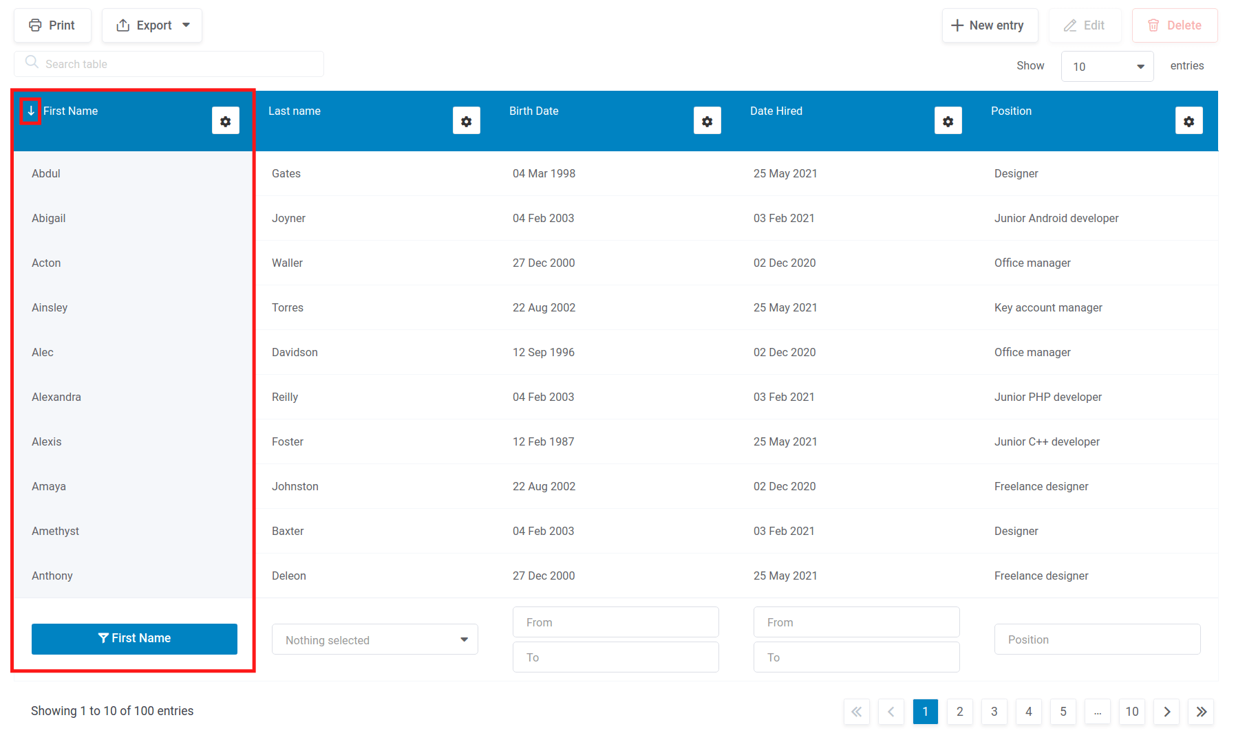 Sorting tables in WordPress wpDataTables Tables and Charts Plugin
