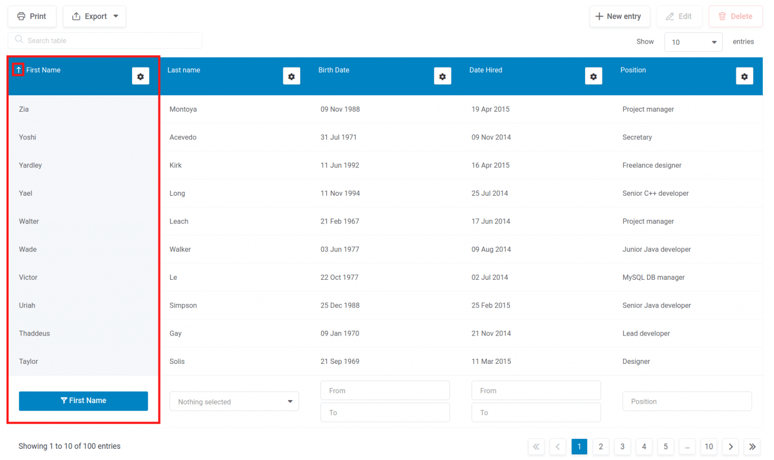 Sorting tables in WordPress wpDataTables Tables and Charts Plugin