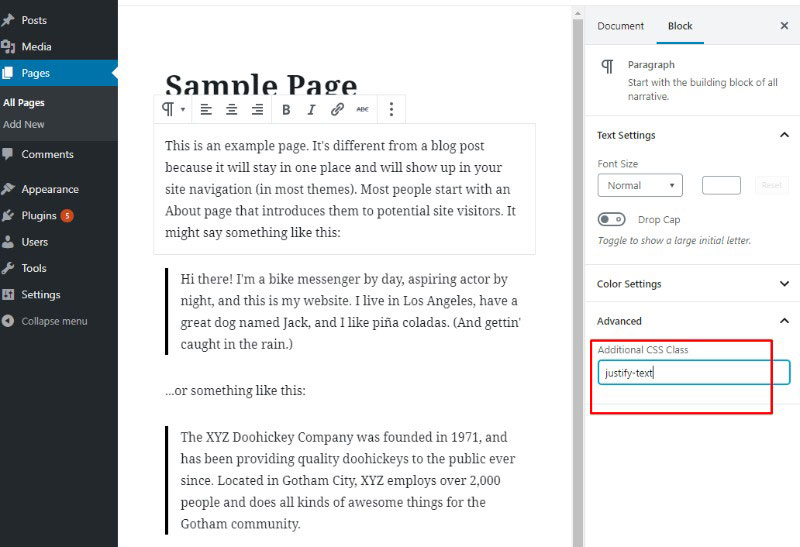 How to Justify Text in WordPress in A Few Steps