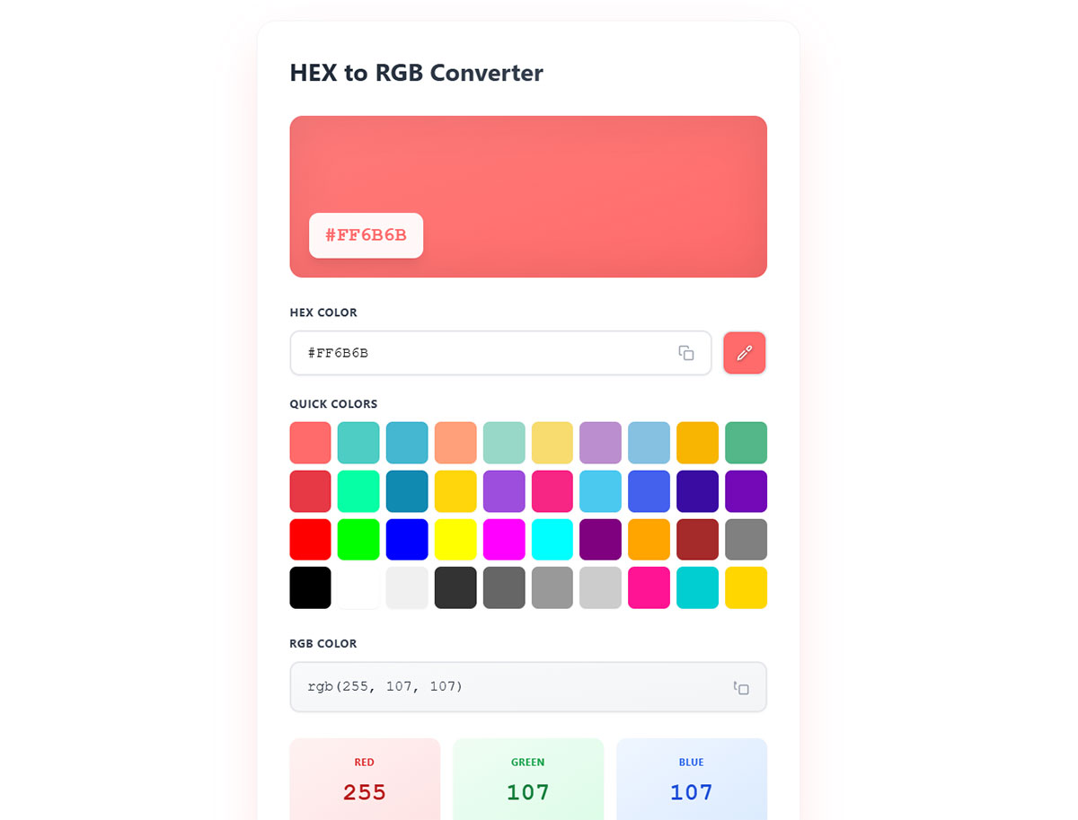 HEX to RGB Converter by WPDean(08)