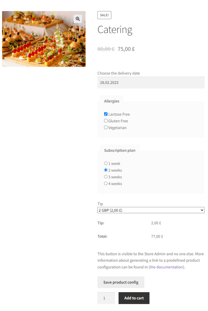Conditional Variations, options, and custom fields