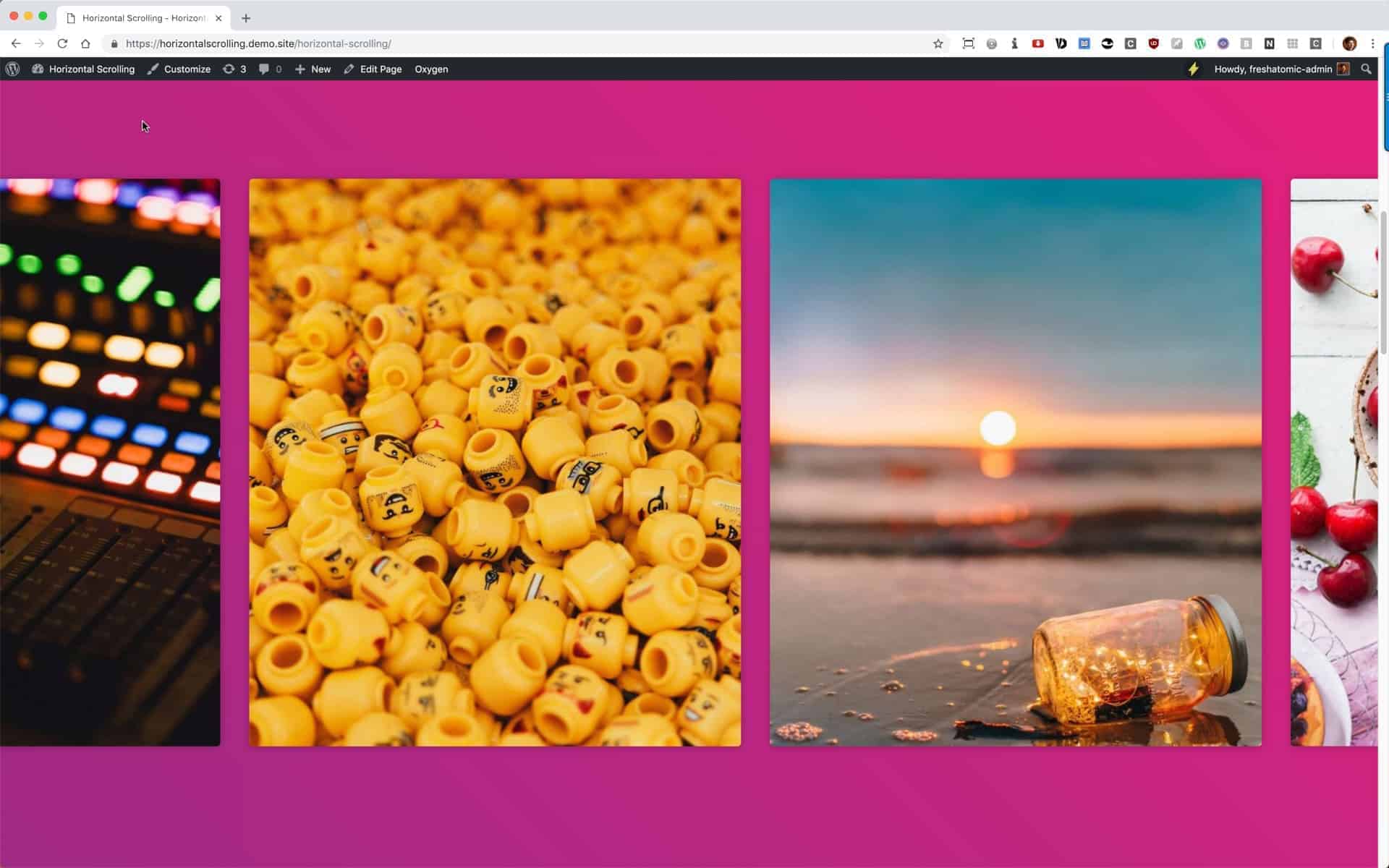 Horizontal Scrolling with Mouse Wheel in Oxygen