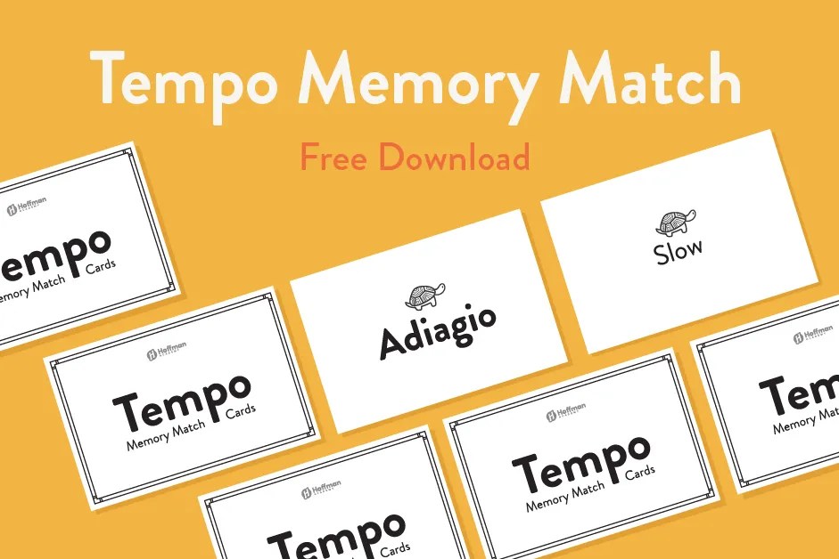 Tempo Memory Matching Game and Reference Sheet Hoffman Academy Blog