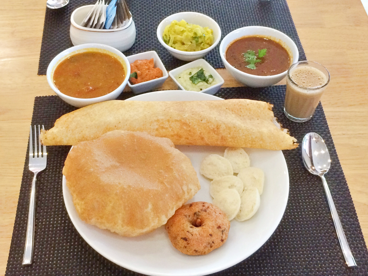 Indian Style Breakfast at Marina Indian Restaurant MYANMORE