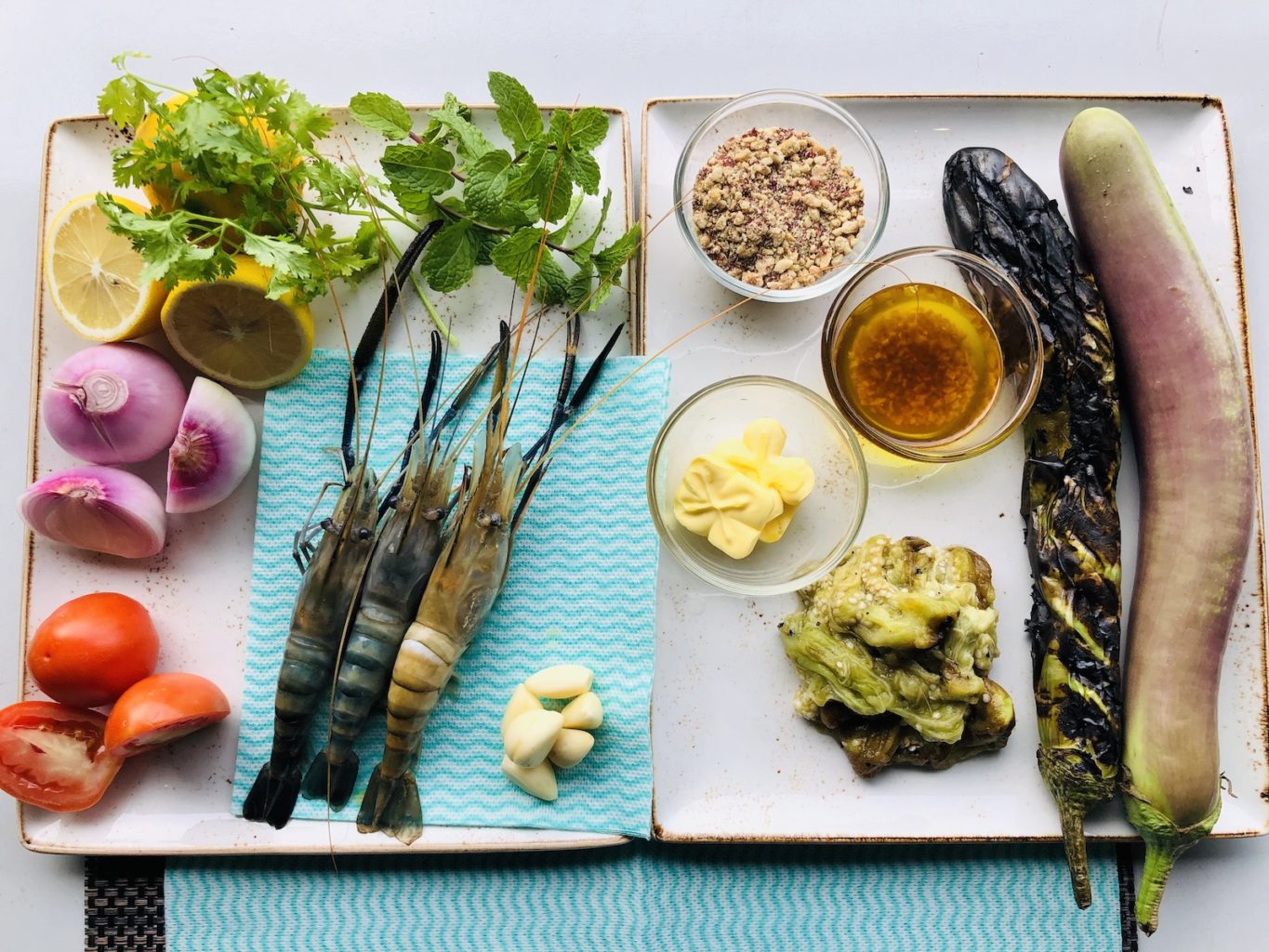 Chef’s Favourite Charcoal Grilled Eggplant & Lemon Prawn MYANMORE