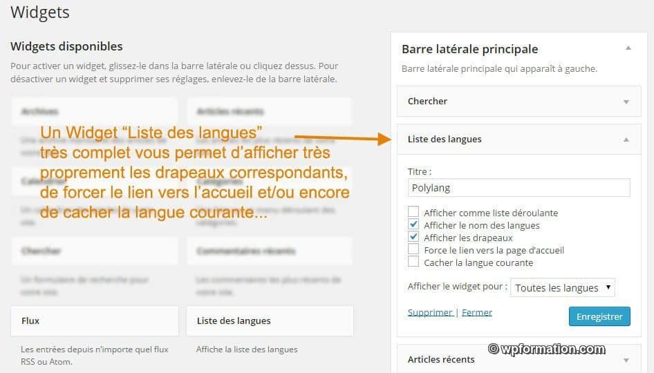 Polylang plugin Multilangues pour WordPress
