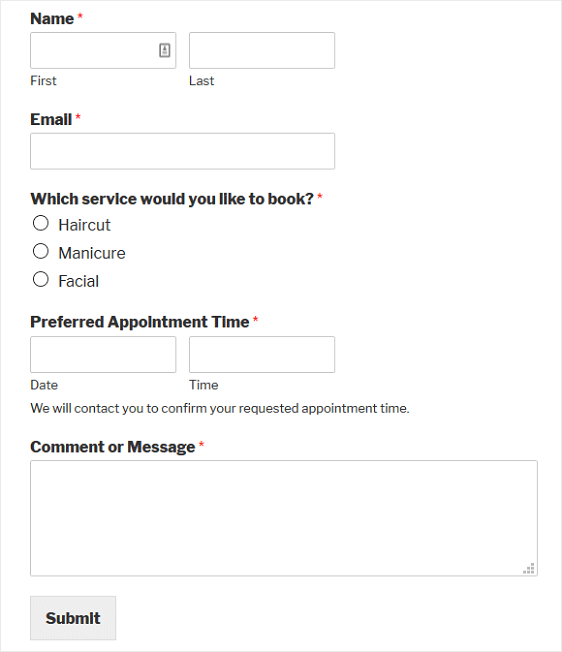 How to Create a Client Booking Form in WordPress