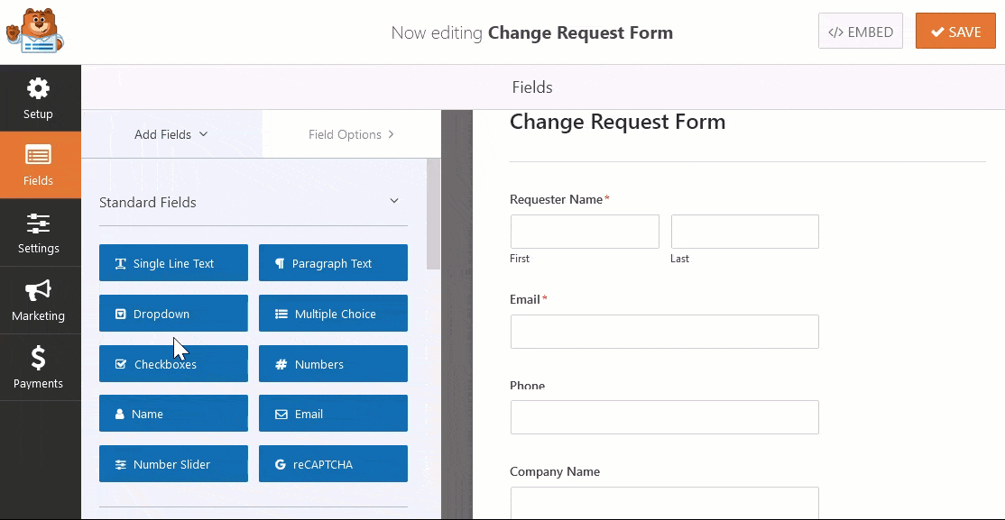 How to Create a Change Request Form in WordPress