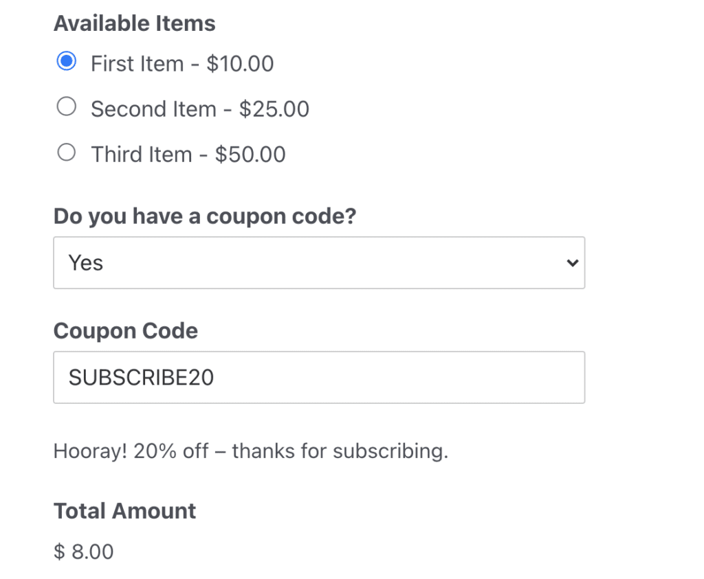 How to Add a Coupon Code Field to Your WordPress Forms