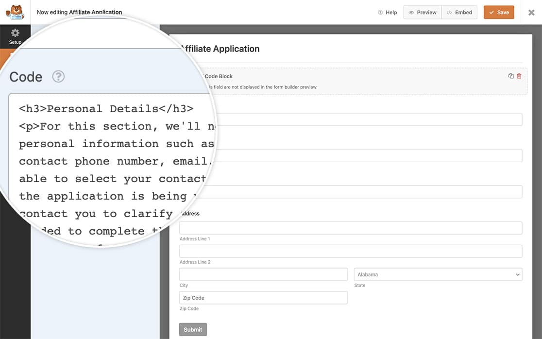 How to Create a Form with Static Instructions Per Page