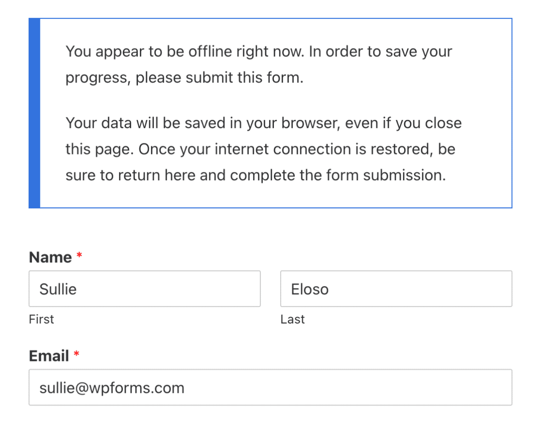 Offline Forms Addon