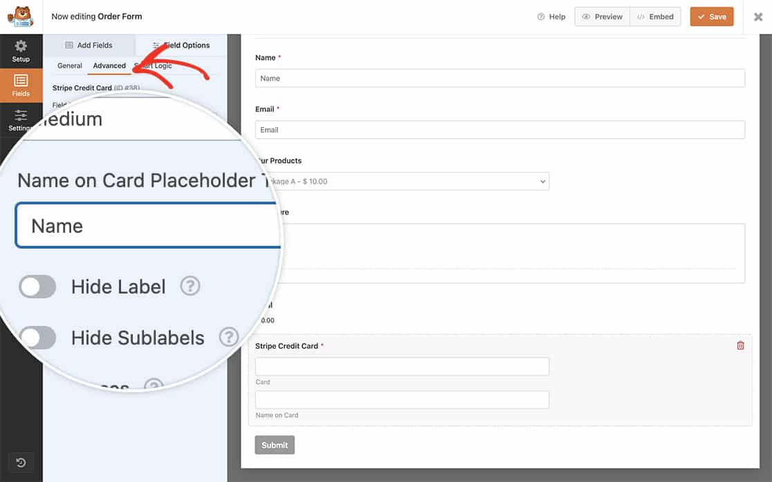 How to Change the Styling of the Stripe Placeholder