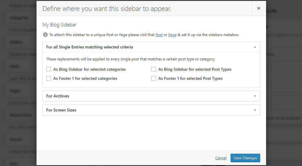 Set up WordPress Custom Sidebars with a Plugin WPKlik