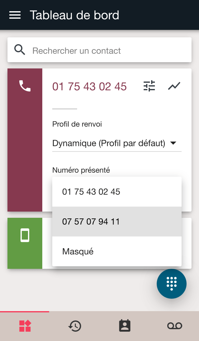 CallPad Gérer la présentation du numéro Documentation