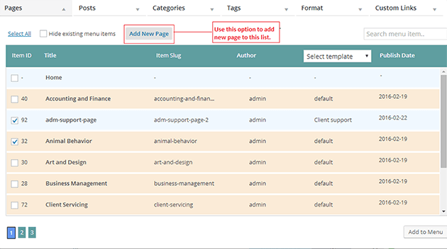 Advanced Menu Management Features Wordpress Plugin