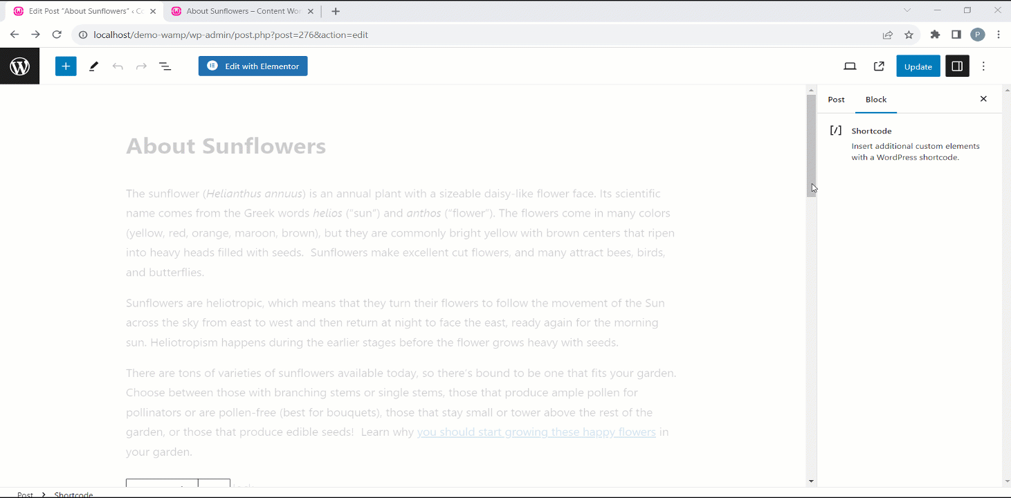 Review Settings with Page/Post