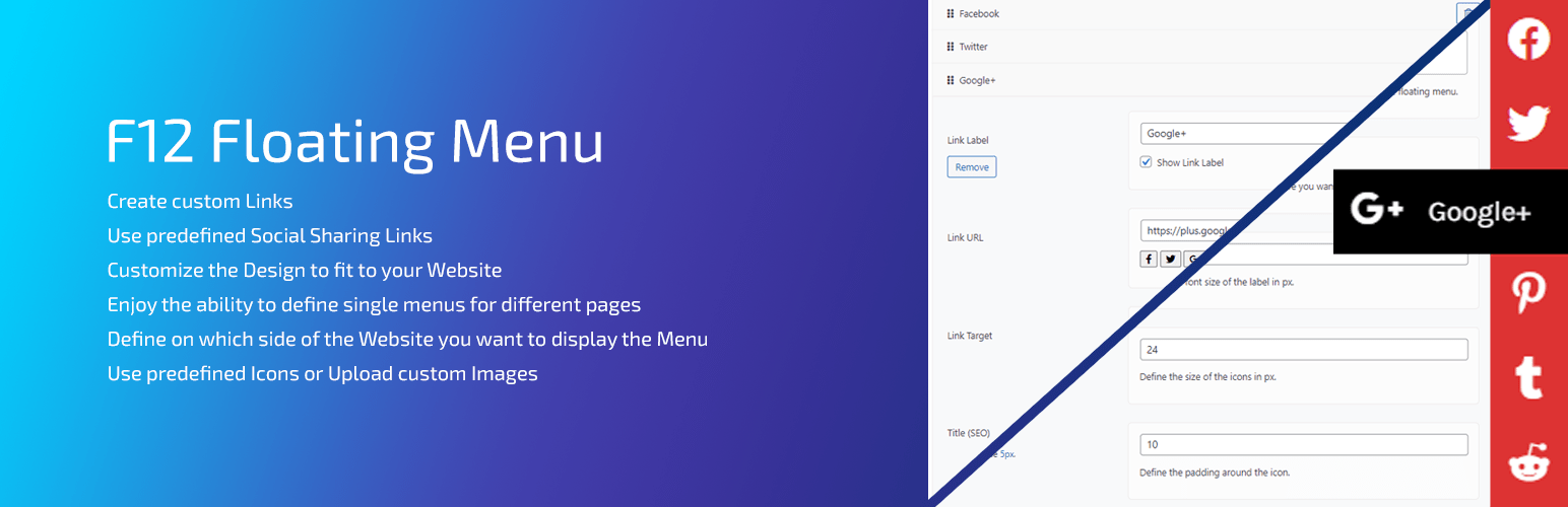 Customizable Floating (Sticky) Menu Plugin For WordPress - F12 Floating ...