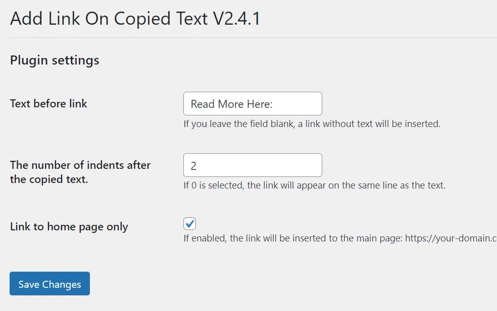 Add Post Or Site Link To Copied Text In WordPress WP Missing