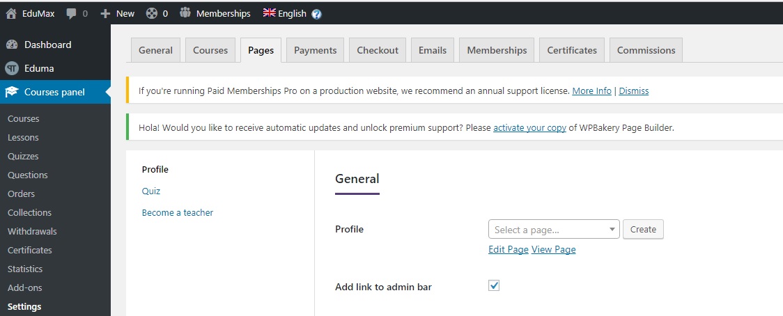 page settings missing see inserted image Microsoft.