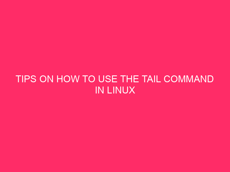 Tips on how to Use the Tail Command in Linux WP Mountain