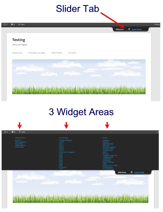WordPress Sliding Panel Plugin Drop in Any Widget You Like