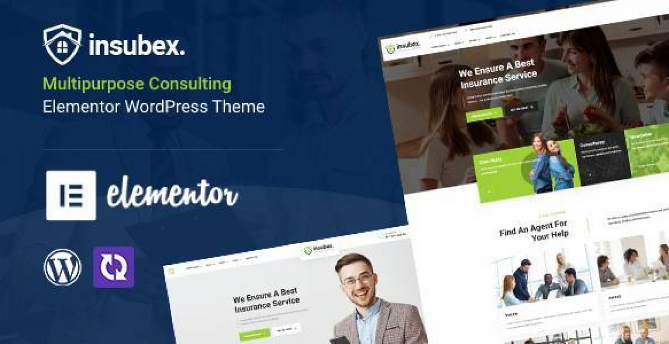 Insubex Elementor Multipurpose Insurance WordPress Theme FREE