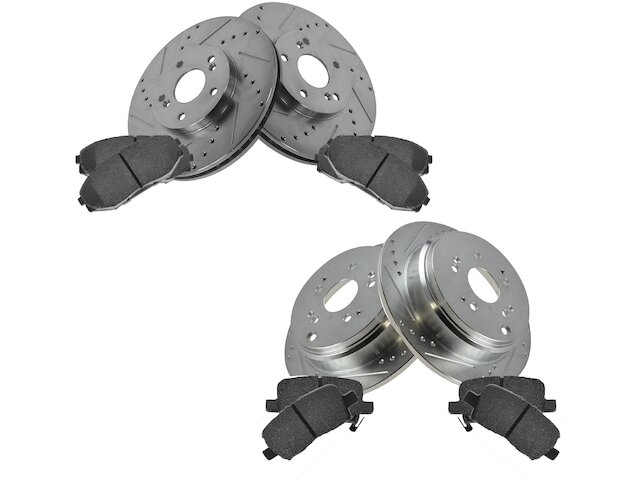Front and Rear Brake Pad and Rotor Kit fits Honda Odyssey 20022004