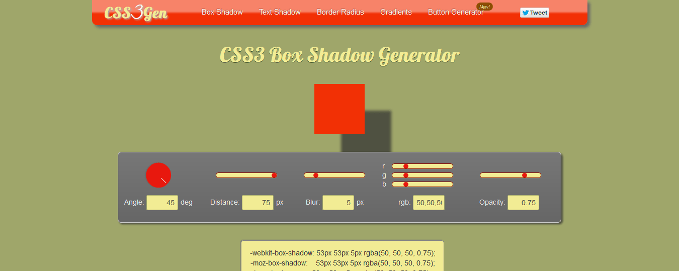 CSS 3 Online Generators