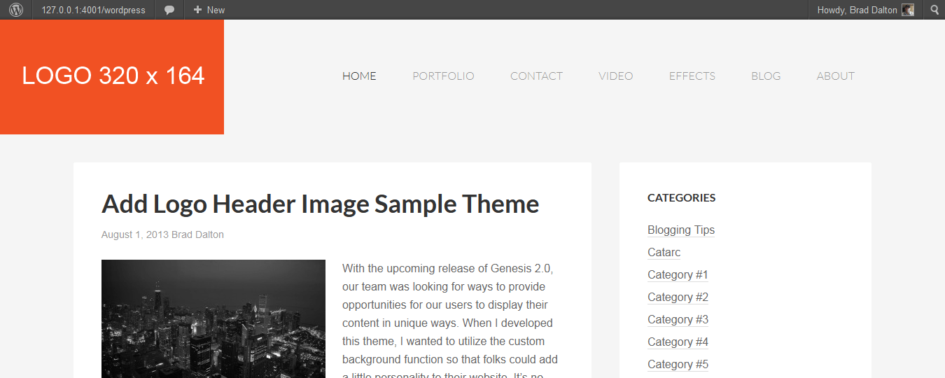 Add Header Image Logo To Genesis 2.0 Sample Theme
