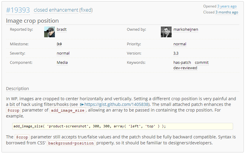 Change Image Crop Position For Custom Sizes WP SITES