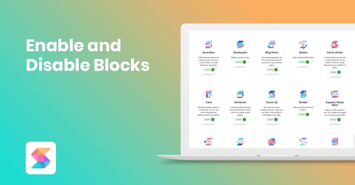 Enable and Disable Blocks Stackable