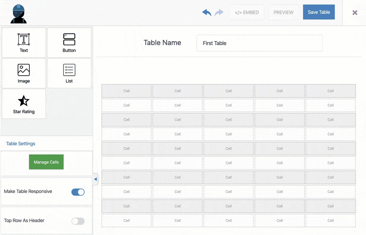 How To Create Your First Table With WP Table Builder