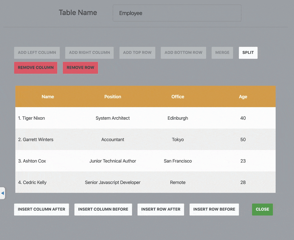 How To Add Rows or Columns To An Existing Table WP Table Builder