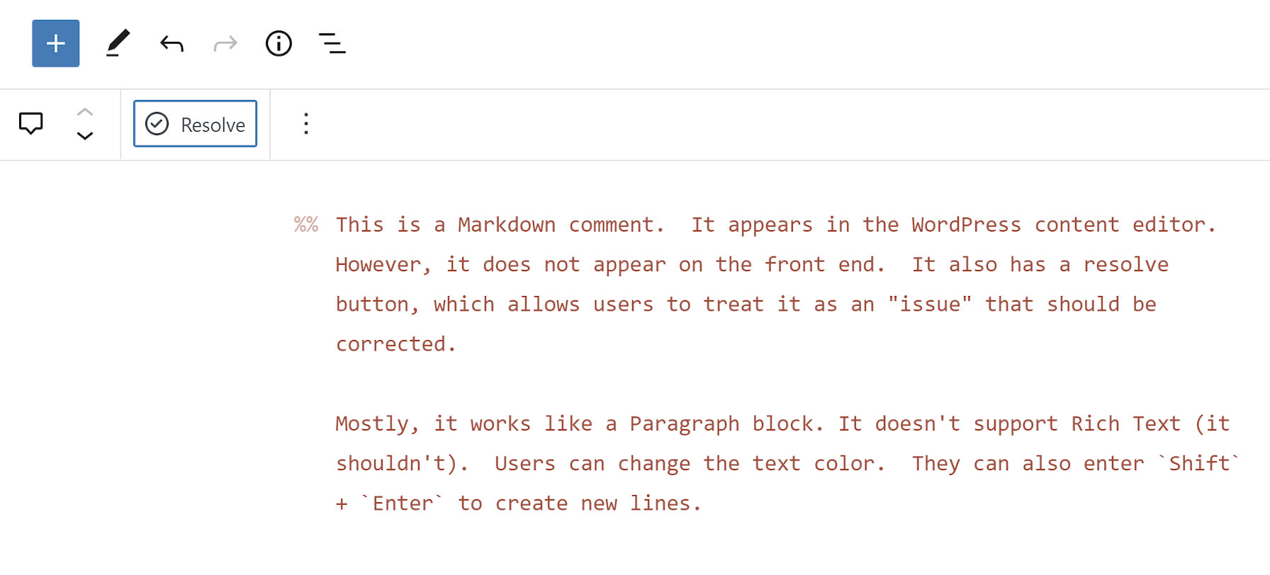 Add EditorOnly Notes via the Markdown Comment Block WordPress Plugin